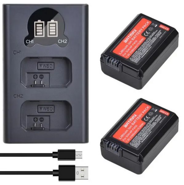 Аккумулятор Batmax FW50  2160 mAh - 2 шт. + З/У на два аккумулятора