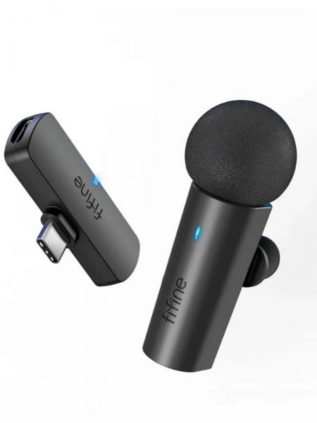 Беспроводной петличный микрофон Fifine M6, Type-C, для смартфона, планшета, конденсаторный