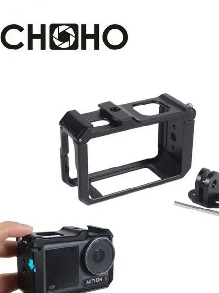 Клетка CHOHO для экшн камеры DJI Action 3,4,5 PRO металл, чёрная