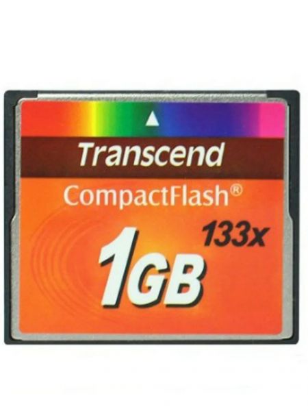Карта памяти Transcend CF, 1GB x133, скорость чтения/записи 20/18 MB/s