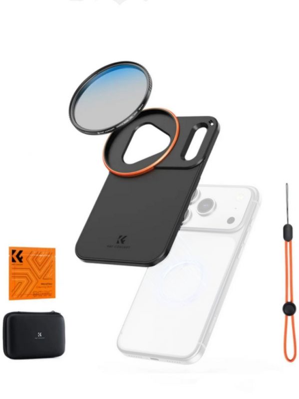 Светофильтр CPL с магнитным держателем K&F Concept для смартфона iPhone 17 Pro