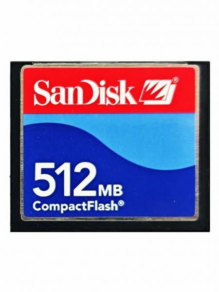Карта памяти CF SanDisk 512MB, скорость чтения/записи  21/14 MB/s
