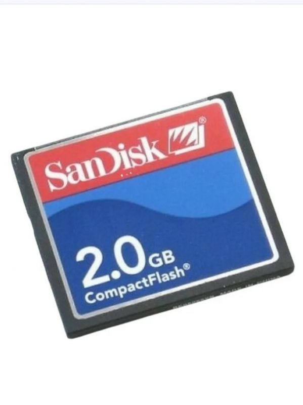 Карта памяти CF SanDisk 2GB, скорость чтения/записи  14/10MB/s