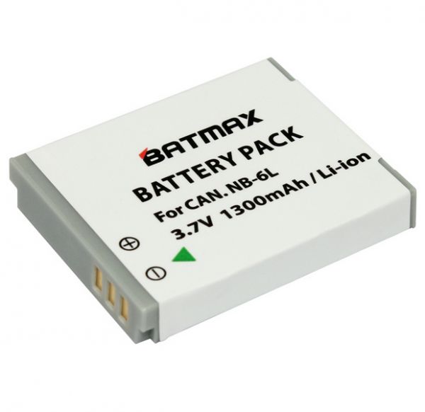 Аккумулятор Batmax NB-6L, для Canon, Li-Ion, емкость 1300 mAh