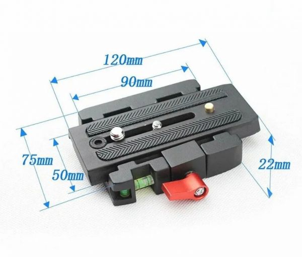 Быстросъемная пластина с площадкой для штатива Manfrotto 501/ 500AH/577/ 701HDV/ Q5