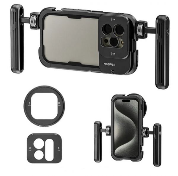 Клетка Neewer PA023K для iPhone 15 Pro, клетка, боковые ручки